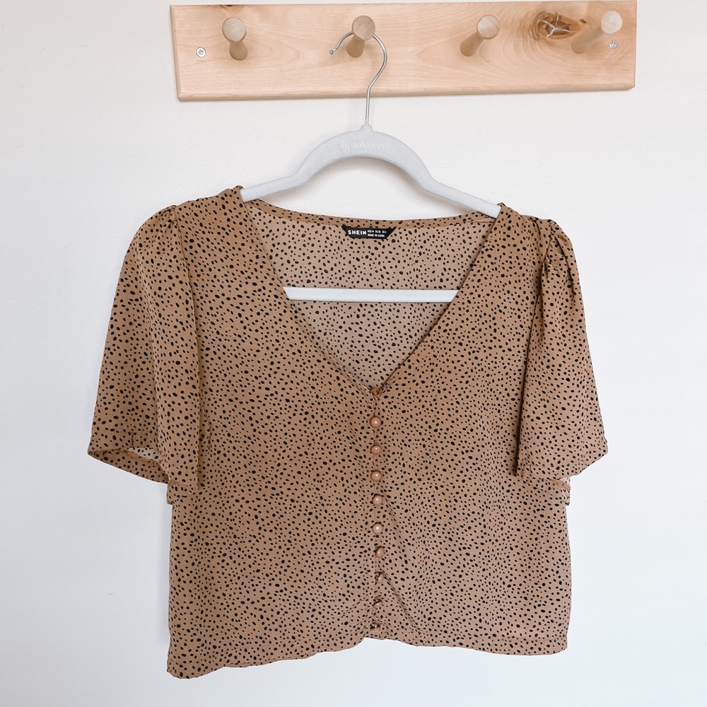 Shein cheeta print top